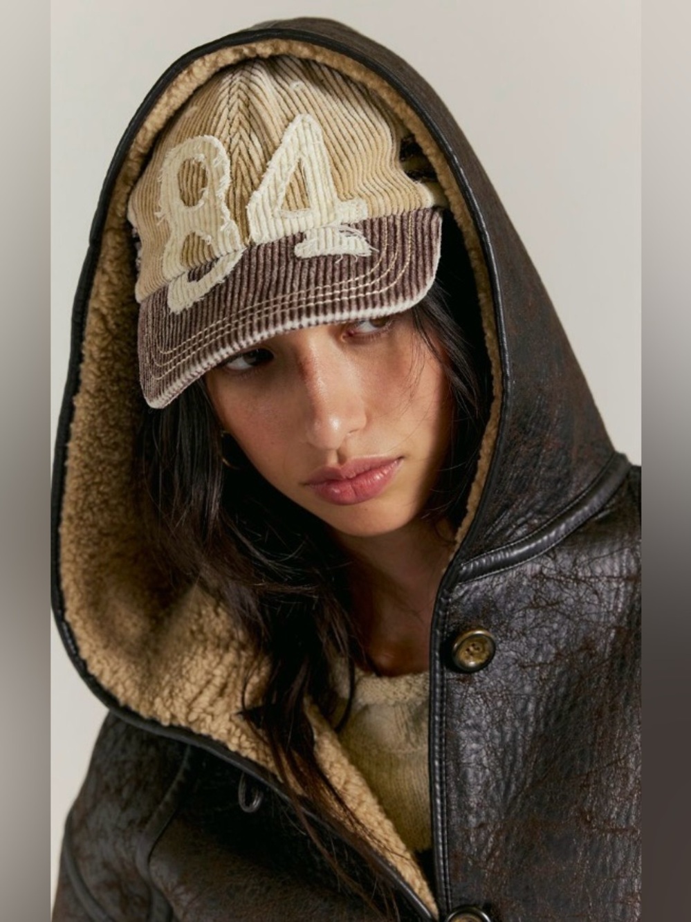 FP Movement by Free People ~ Hollie Varsity Baseball Hat ~ Ivory ~ NWT ** - Picture 13 of 13